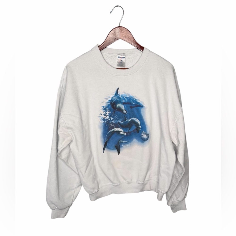 JERZEES x Vintage 90s Ocean Dolphin Sweatshirt
